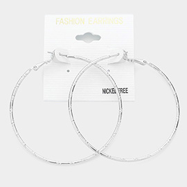 2.4 Inch Metal Hoop Earrings