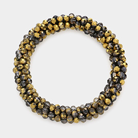 Faceted Beaded Stretch Bracelet