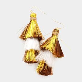 Christmas Triple Tassel Layered Dangle Earrings