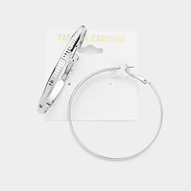 2 Inch Metal Hoop Earrings