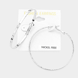 2 Inch Metal Hoop Earrings