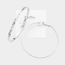 2.5 Inch Metal Hoop Earrings