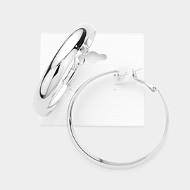 1.9 Inch Metal Hoop Earrings