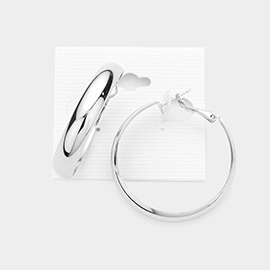 1.6 Inch Metal Hoop Earrings