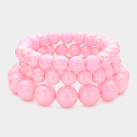 3PCS - Hologram Beaded Stretch Bracelets