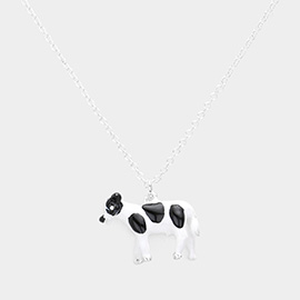 3D Cow Pendant Necklace