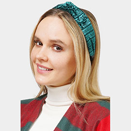 Striped Velvet Knot Burnout Headband