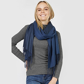 Reversible Solid Shawl Oblong Scarf