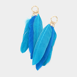 Triple Feather Dangle Earrings