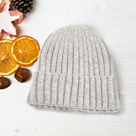 Solid Knit Beanie Hat