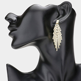 Rhinestone Pave Evening Earrings
