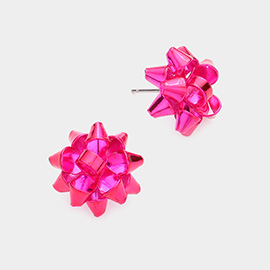 Christmas Gift Bow Stud Earrings