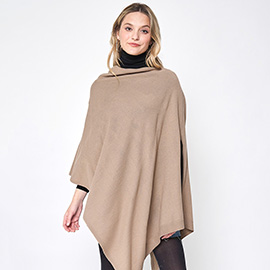 Solid Scarf Poncho