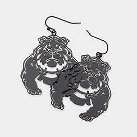 Filigree Bulldog Dangle Earrings