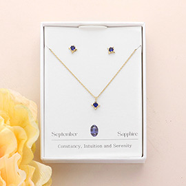 Secret Box _ September Birthstone Pendant Necklace