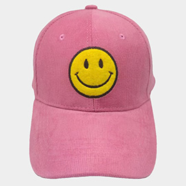 Smile Pointed Corduroy Baseball Cap
