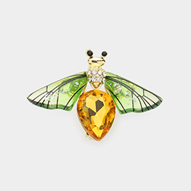 Teardrop Accented Honey Bee Pin Brooch