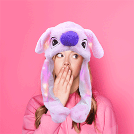 Light Up Animal Character Moving Ear Hat