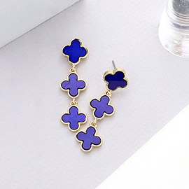 Triple Quatrefoil Link Dropdown Earrings