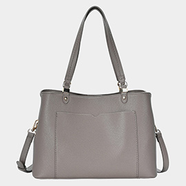 Solid Faux Leather Shoulder / Crossbody Bag