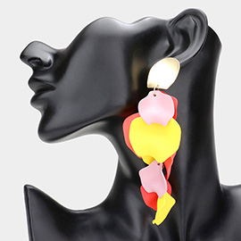 Petal Link Dangle Drop Down Earrings