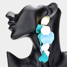 Petal Link Dangle Drop Down Earrings