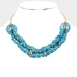 Bling Oval Link Necklace