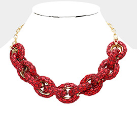 Bling Oval Link Necklace