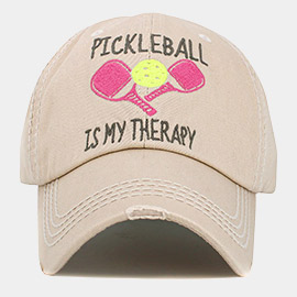 Pickleball Is My Therapy Message Vintage Baseball Cap