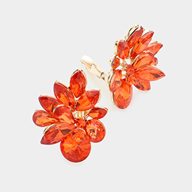 Spike Leaf Clip-On Earrings