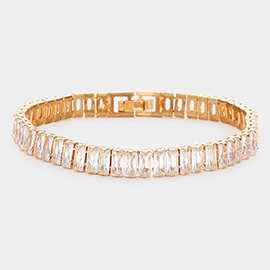 Baguette CZ Stone Evening Bracelet