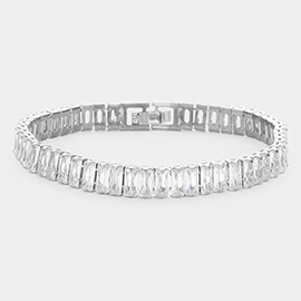 Baguette CZ Stone Evening Bracelet