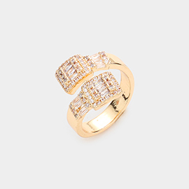 Baguette Stone Accented Band Ring