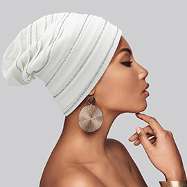 Bling Accented Turban Hat