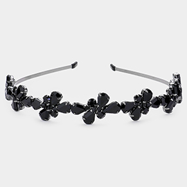 Teardrop Stone Cluster Headband