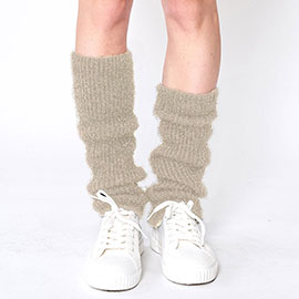 Lurex Fluffy Leg Warmers