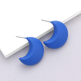 Matte Crescent Earrings