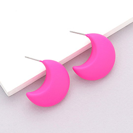 Matte Crescent Earrings