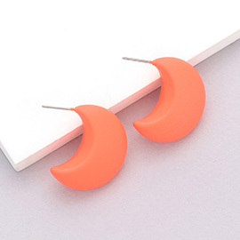 Matte Crescent Earrings