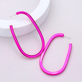 Colored Metal Hoop Earrings