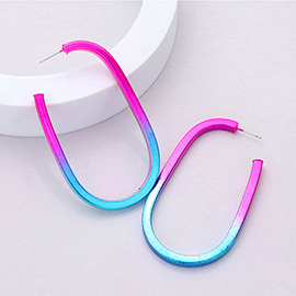 Colored Metal Hoop Earrings