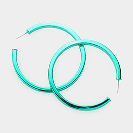 Colored Metal Hoop Earrings