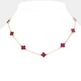 Quatrefoil Station Necklace