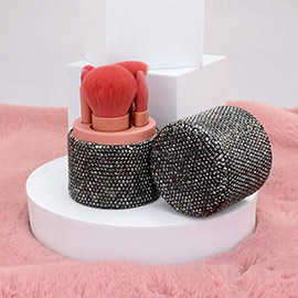 Bling Portable Make Up Brushes & Holder