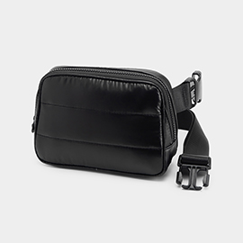Puffer Rectangle Sling Bag / Fanny Pack / Belt Bag