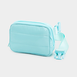 Puffer Rectangle Sling Bag / Fanny Pack / Belt Bag