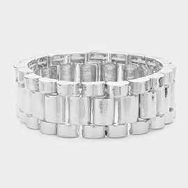 Metal Watch Band Stretch Bracelet