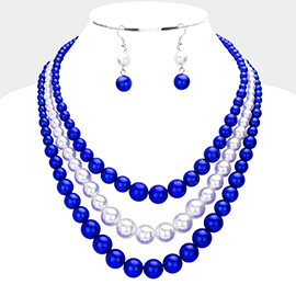 Triple Layered Pearl Necklace