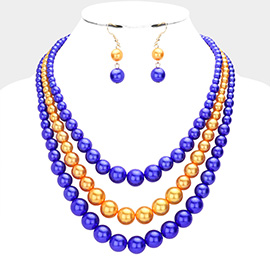 Triple Layered Pearl Necklace