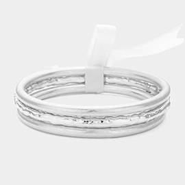 3PCS - Metal Multi Layered Bangle Bracelets